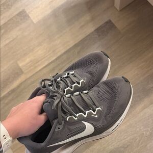 Nike Gray and White Women's Running Shoes